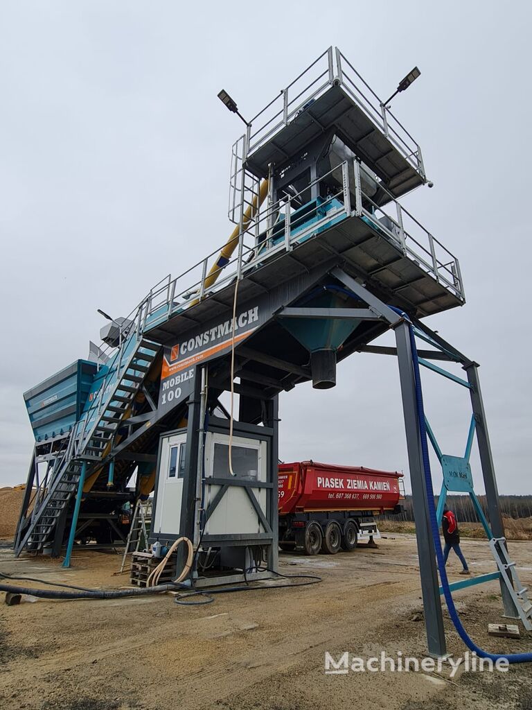 новый бетонный завод Constmach Most Economical Portable Concrete Batching Plant 100 m3 Capacity